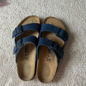 Navy Birkenstocks